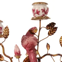 kandelaar papagaai rood 31,5 cm